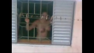neighbour aunty nude working in kitched